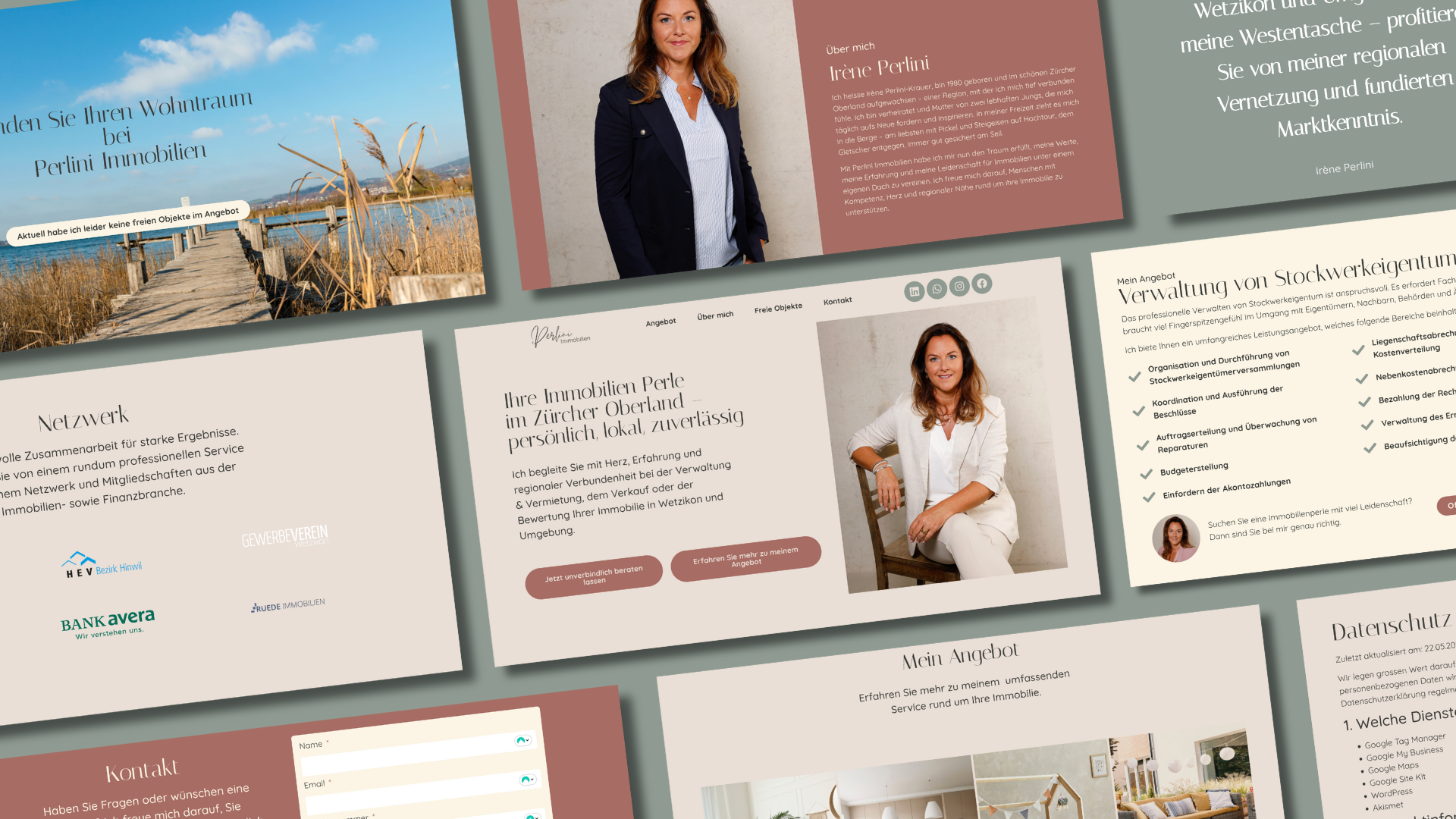 Übersicht Webdesign für Immobilien Geschäft